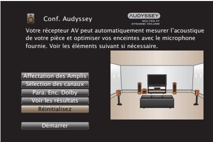 MARANTZ SR5011 - Retour aux réglages “conf. audyssey® - 1