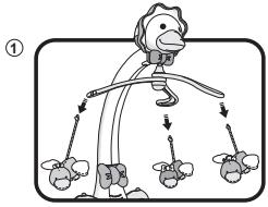 VTECH MON LUMI MOBILE PARLANT - Pour la sécurité de bébé, ne pas le laisser jouer avec des pièces détachées. - 1