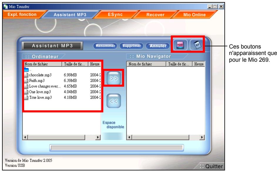 MIO 268 - Copie des fichiers MP3 sur votre appareil - 2