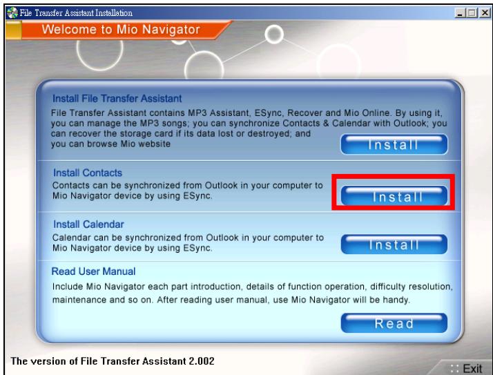 MIO 268 - Installation du programme contact - 2