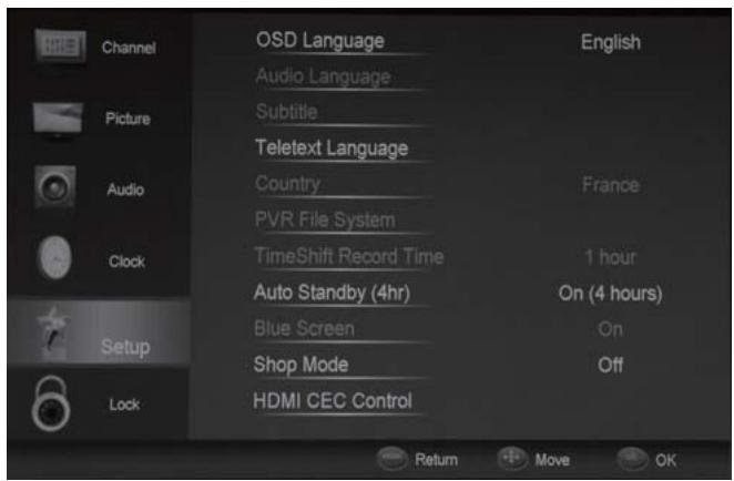 HAIER LE22G690CF - Menu de configuration - 1