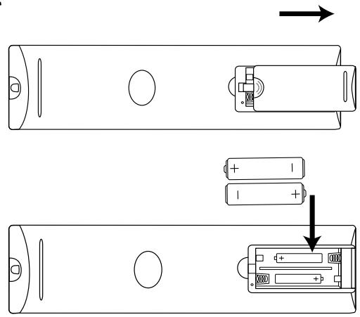 CONTINENTAL EDISON LC-22G91DVB-T+DVD - Installation des piles dans la télécommande - 1