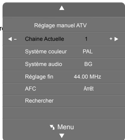 CONTINENTAL EDISON LC-22G91DVB-T+DVD - Réglage manuel ATV - 2