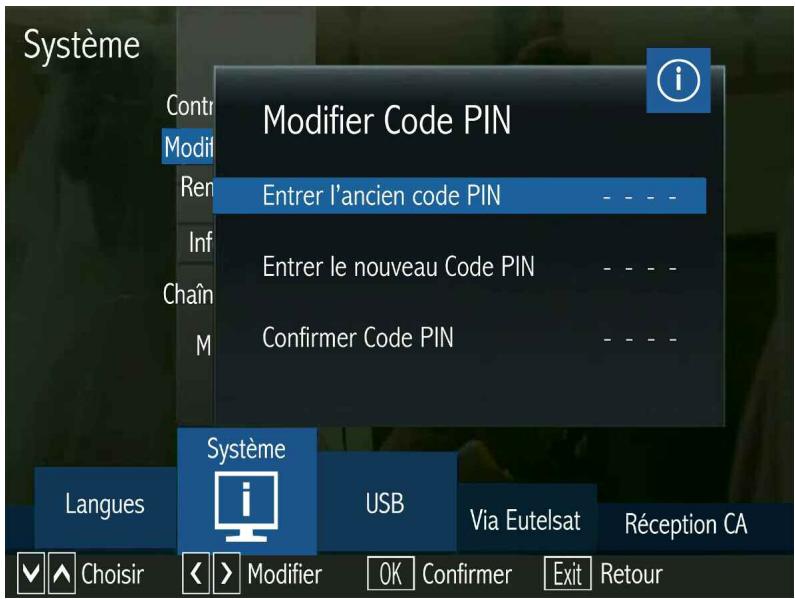 OPTEX STARCOM 9947-HD - Le sous MENU systeme (modifier le code PIN) - 1
