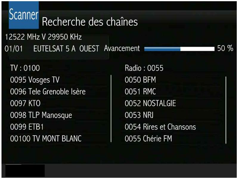 OPTEX STARCOM 9947-HD - Recherche des chaines - 1