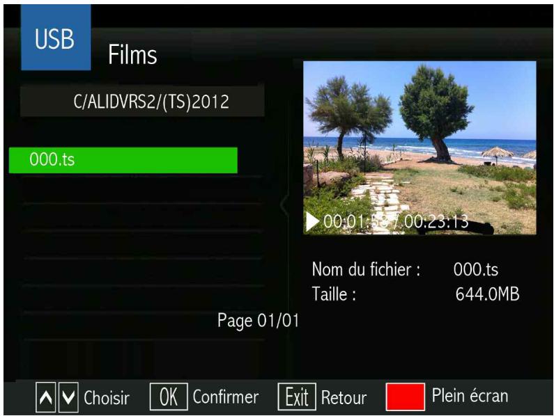 OPTEX STARCOM 9947-HD - Le sous MENU USB (film) - 1