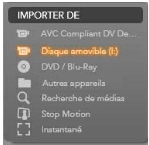 PINNACLE STUDIO ULTIMATE - Importer à partir d'appareils numériques - 1