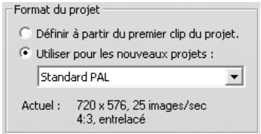 PINNACLE STUDIO ULTIMATE - Format video du projet - 1