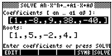 HP 42S - Générer des coefficients polynomials à partir des racines polynomials - 2