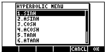 HP 42S - Fonctions hyperboliques et leurs inverses - 1