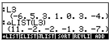HP 42S - Le menu MTH/List - 4