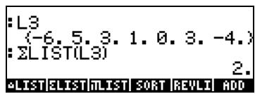 HP 42S - Le menu MTH/List - 5