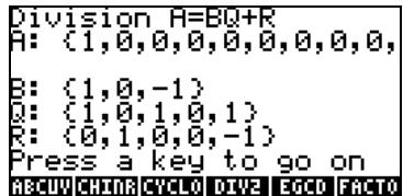 HP 42S - Opérations étape par étape avec des polynômes et des fractions - 6