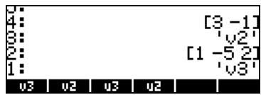 HP 42S - Enregister des vecteurs dans les variables de la pile - 4
