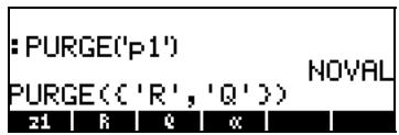 HP 42S - Utiliser la fonction PURGE dans la pile en mode algébrique - 3
