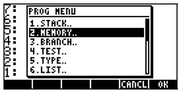 HP 42S - CHOOSE-boxes ou Soft MENU - 2