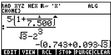 HP 42S - Créer des expressions arithmetiques - 4