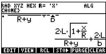 HP 42S - Créer des expressions algébriques - 2