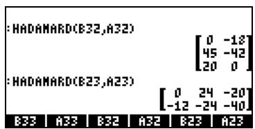 HP 42S - Multiplication terme par terme - 2