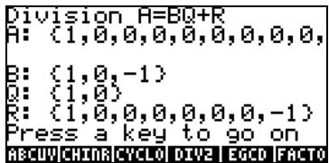 HP 42S - Opérations étape par étape avec des polynômes et des fractions - 3