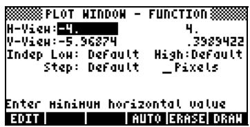 HP 42S - Trace d'une expression de forme y = f(x) - 3