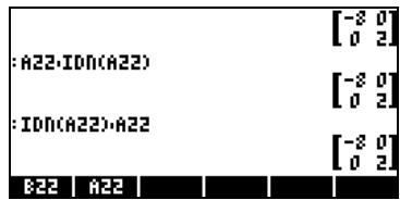 HP 42S - La matrice identité - 2