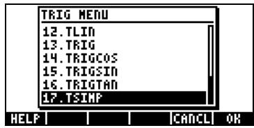 HP 42S - Développement et mise en facteur en utilisant les fonctions trigonométriques - 3