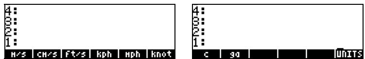 HP 48GX - Le menu des unités (UNITS) - 8