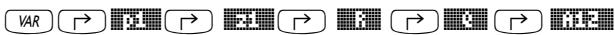 HP 48GX - Utiliser la touche right-shift suivie des touches de menu - 1