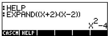 HP 48GX - Fonctions du menu ALG - 6