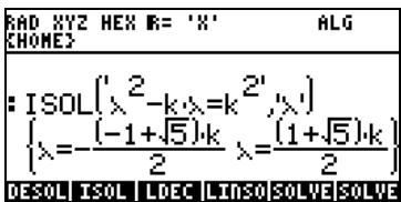 HP 48GX - Fonction ISOL - 4