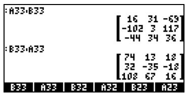 HP 48GX - Multiplication de matrices - 1
