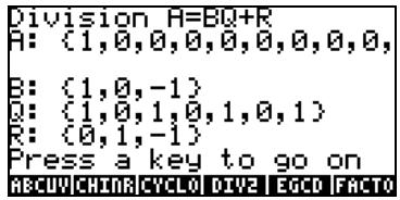 HP 48GX - Opérations étape par étape avec des polynômes et des fractions - 8