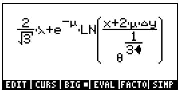HP 48GX - Créer des expressions algébriques - 2