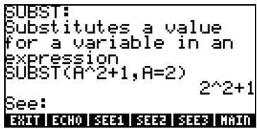 HP 48GX - Fonctions du menu ALG - 10