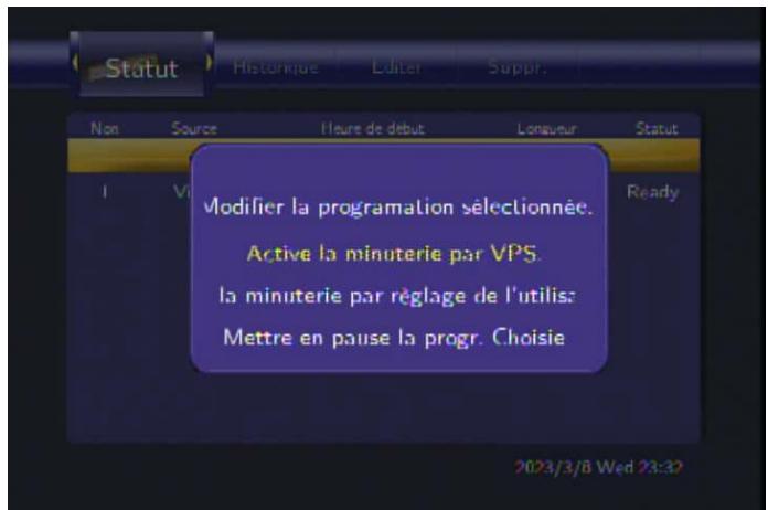 EMTEC MC R700 - Visualisez le statut du programme - 1