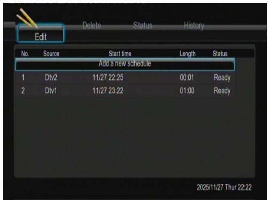 EMTEC HDD FULL HD (1080P) LECTEUR & ENREGISTREUR S800H - Créer une nouvelle programmation - 1