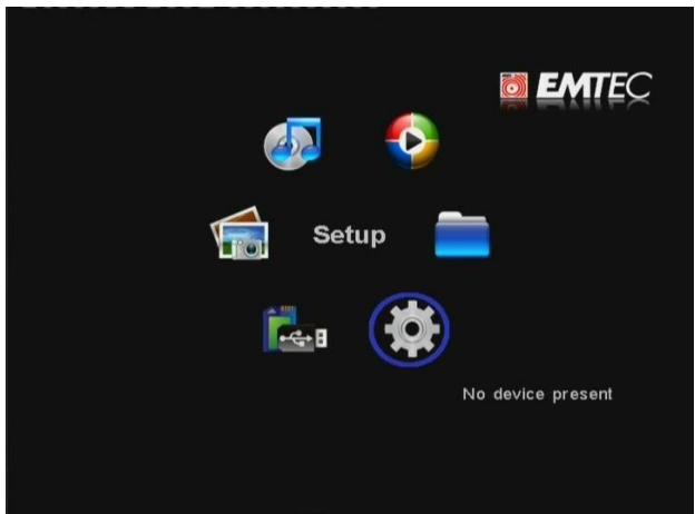 EMTEC LECTEUR MULTIMDIA COMPACT N120 - Menu principal - 1