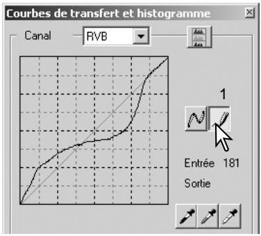 MINOLTA DIMAGE SCAN - Modification de courbe à main levée - 1