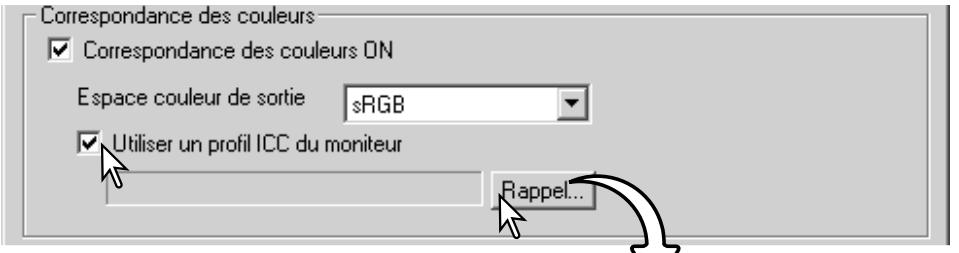 MINOLTA DIMAGE SCAN - Réglage de profil d'écran ICC - 1