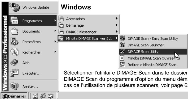 MINOLTA DIMAGE SCAN - Lancement de l'utilitaire diimage scan - 1