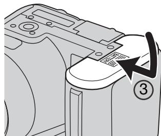MINOLTA DIMAGE Z6 - Mise en place des piles/accus - 3