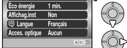 MINOLTA DIMAGE Z6 - Réglage de la langue des menus - 3