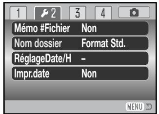 MINOLTA DIMAGE Z6 - Mémoire de numéro de fichier (#) - 1