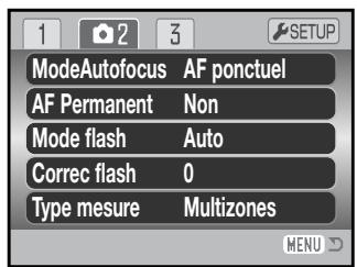 MINOLTA DIMAGE Z6 - Navigation dans les menus d'enregistrement - 11