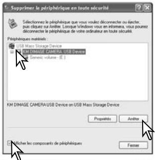 MINOLTA DIMAGE Z6 - Retirer le périphérique en toute sécurité - 2