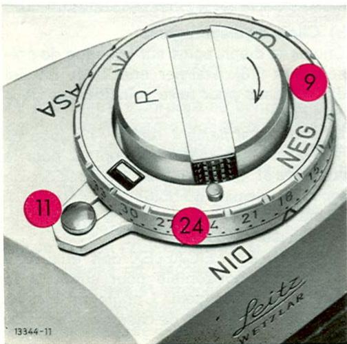 LEICA FLEX - Affichage de la sensibilité du film et du type de film utilisé - 1