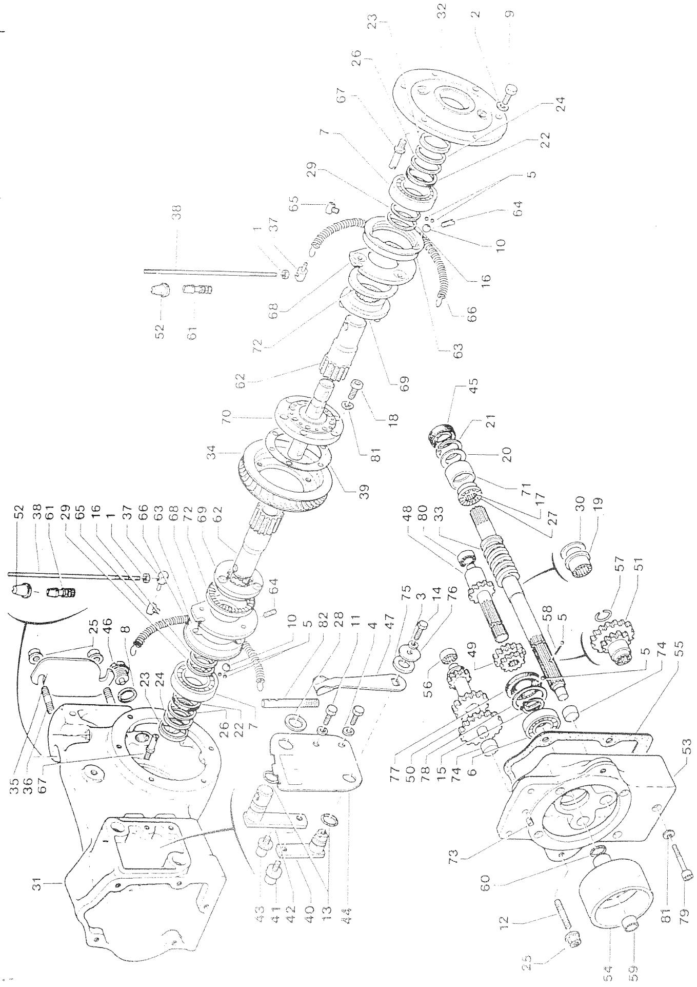 STAUB MOTOCULTEUR 5000M - Reducteur-boite de votesses pour 5000V - 1