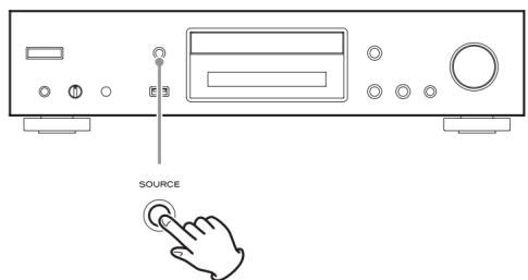 TEAC CDP800NT - Appuyez sur la touche SOURCE pour choisir usb(f) comme SOURCE. - 1