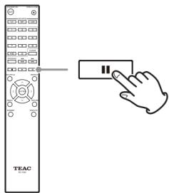 TEAC CDP800NT - À l'arrêt, appuyez sur la touche pause (II). - 1